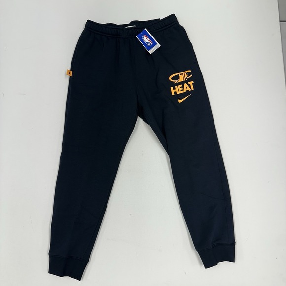 Nike Miami Heat Sweatpants Joggers Pants Mens Large Black Basketball NBA Train